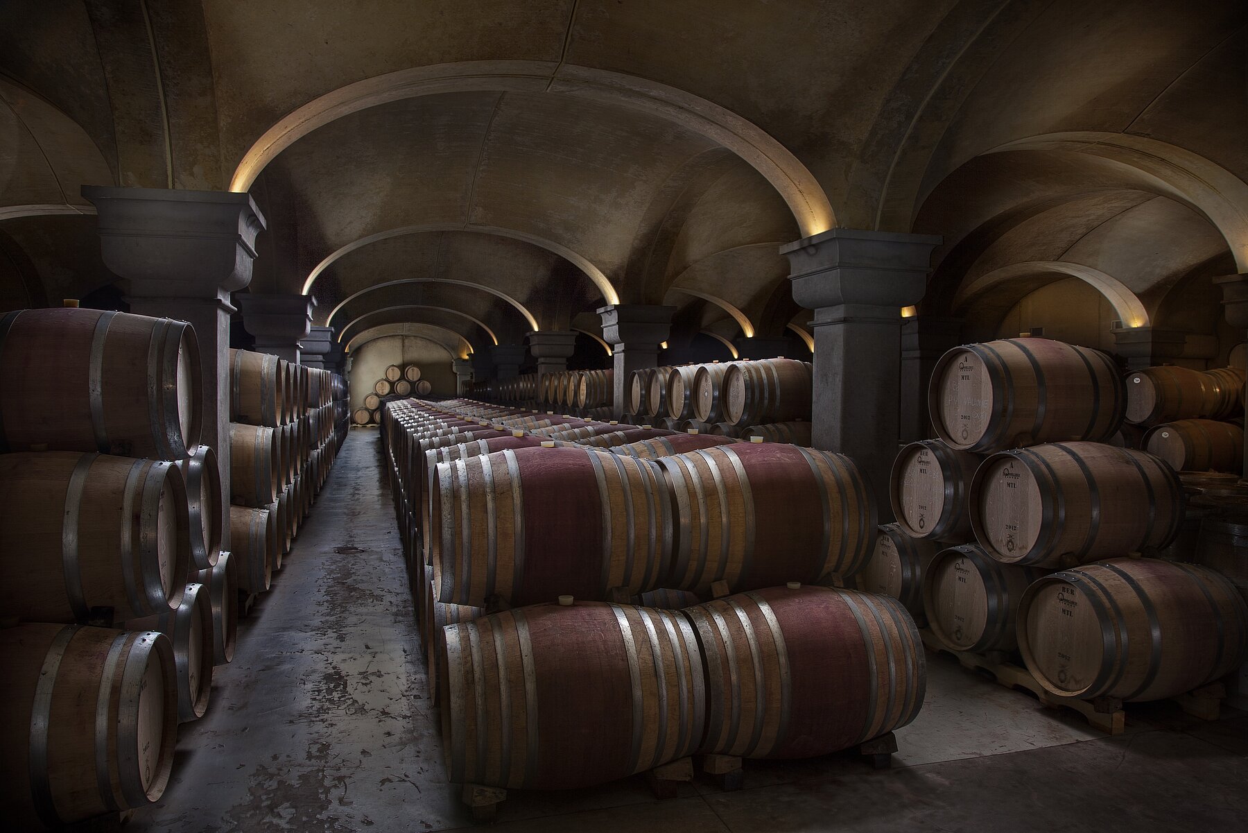 In the barrel cellar of Tenuta Tignanello - this is where one of Italy's most important wines matures to perfection.