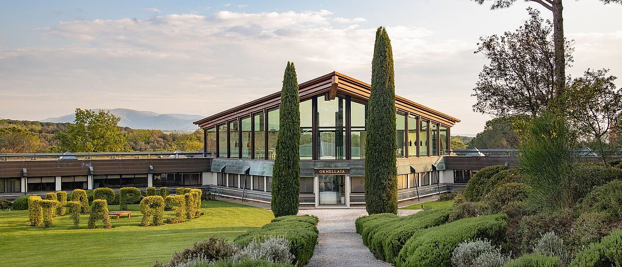 Ornellaia - one of the most renowned wineries in Bolgheri, Tuscany.